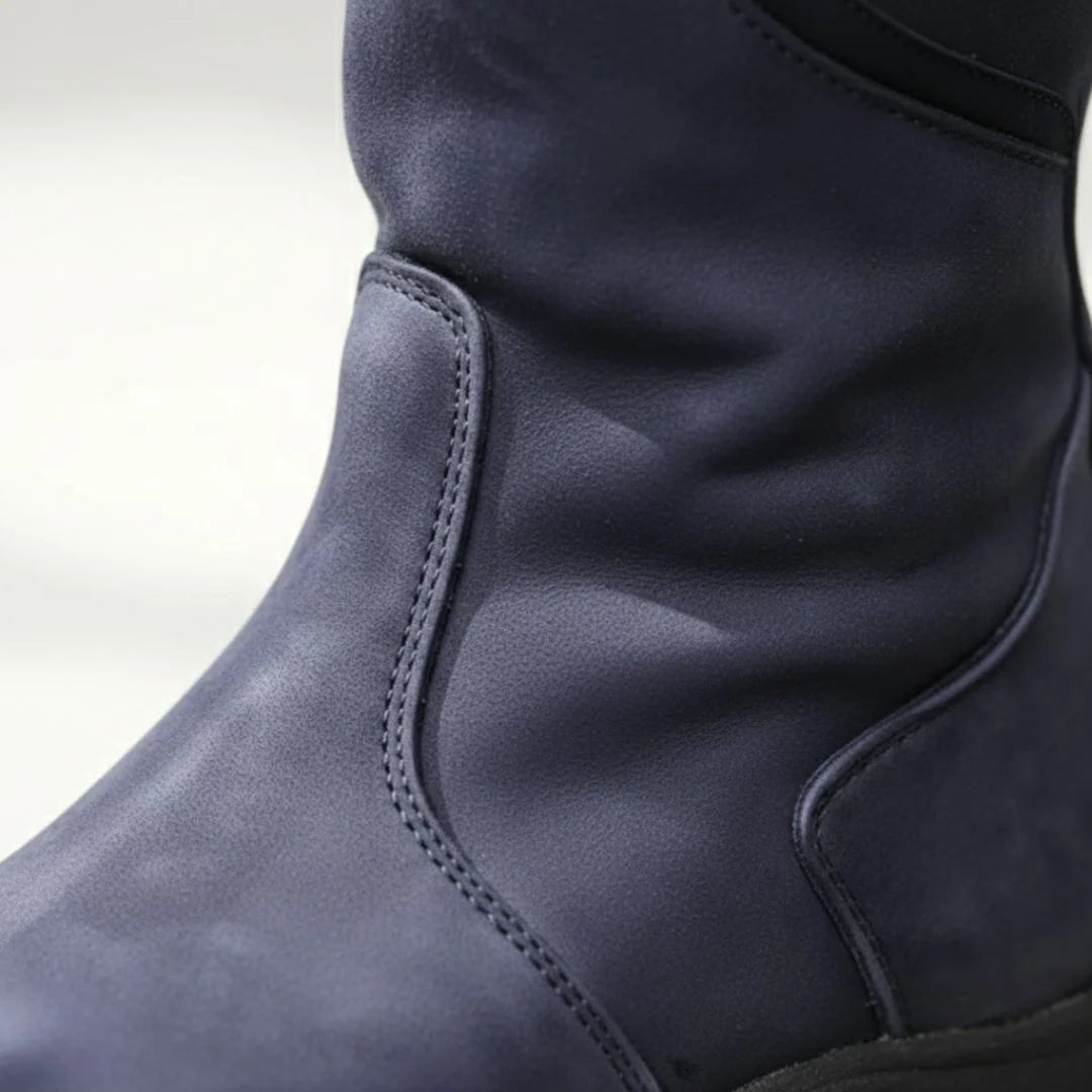 Ida | Women's Buckle Strap Wide Calf Knee High Boots