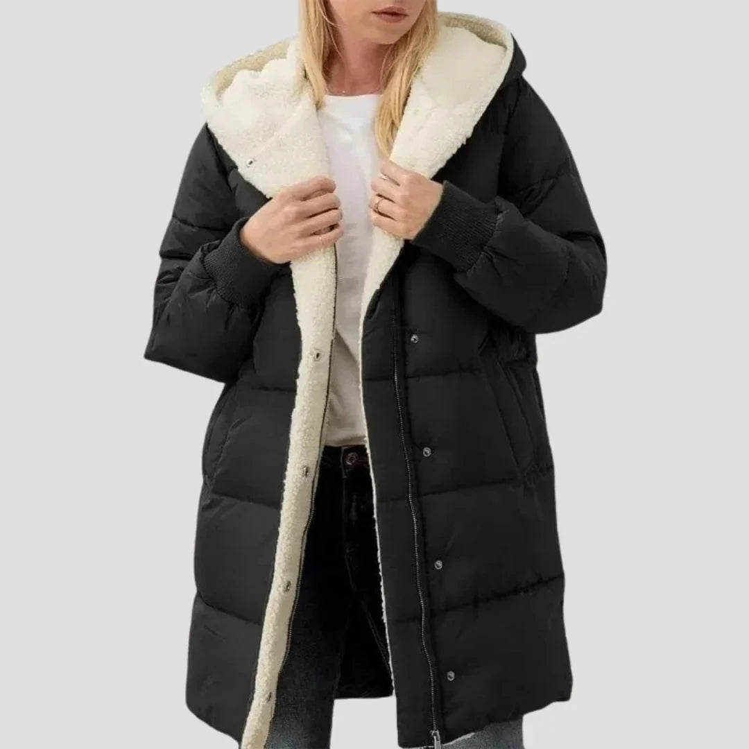 Iris | Women's Hooded Lined Long Puffer Jacket