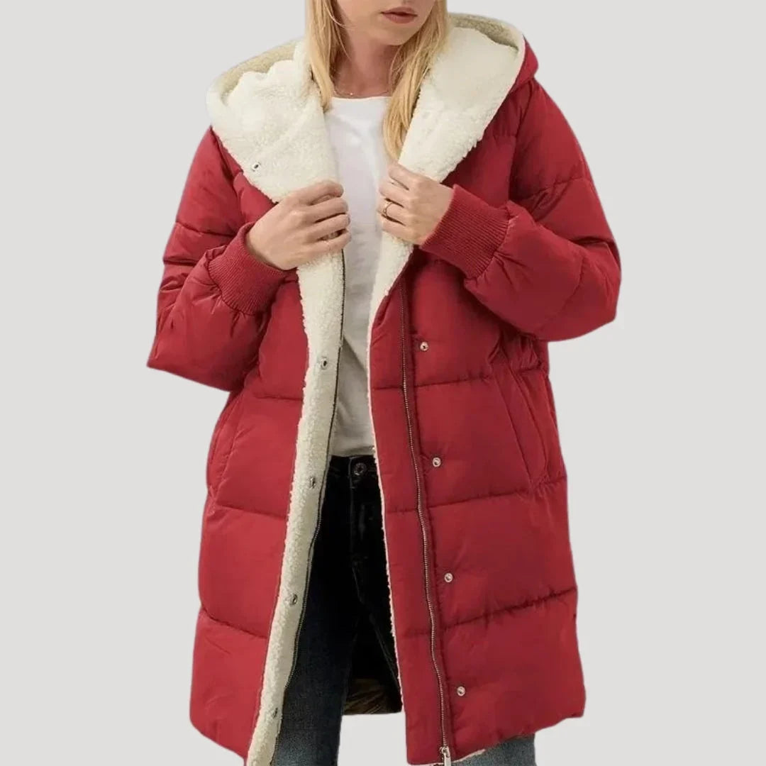 Iris | Women's Hooded Lined Long Puffer Jacket