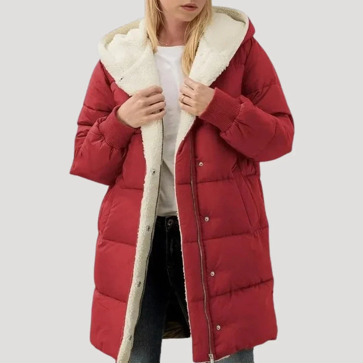 Iris | Women's Hooded Lined Long Puffer Jacket