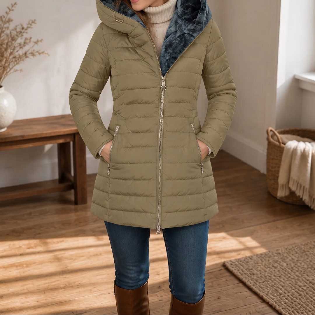Ivy | Women's Lined Hooded Long Puffer Coat