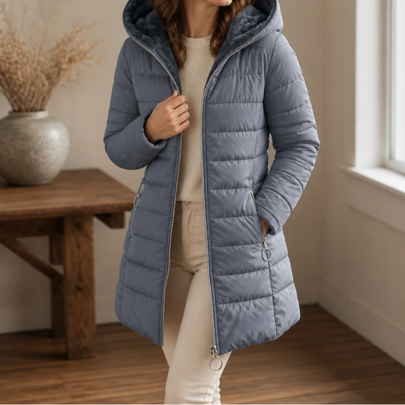 Ivy | Women's Lined Hooded Long Puffer Coat