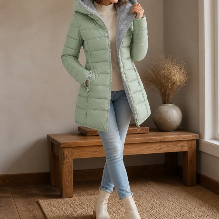 Ivy | Women's Lined Hooded Long Puffer Coat