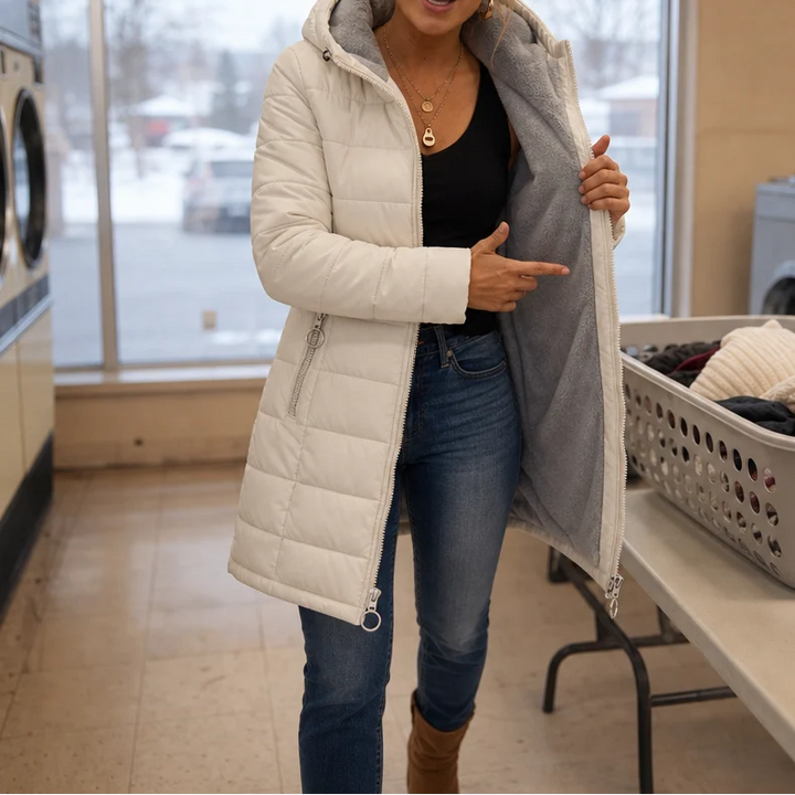 Ivy | Women's Lined Hooded Long Puffer Coat