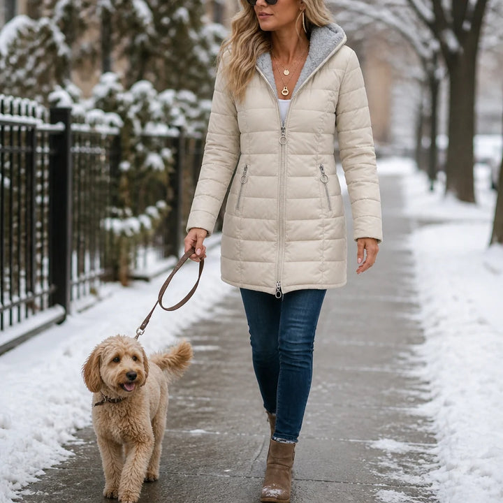 Ivy | Women's Lined Hooded Long Puffer Coat