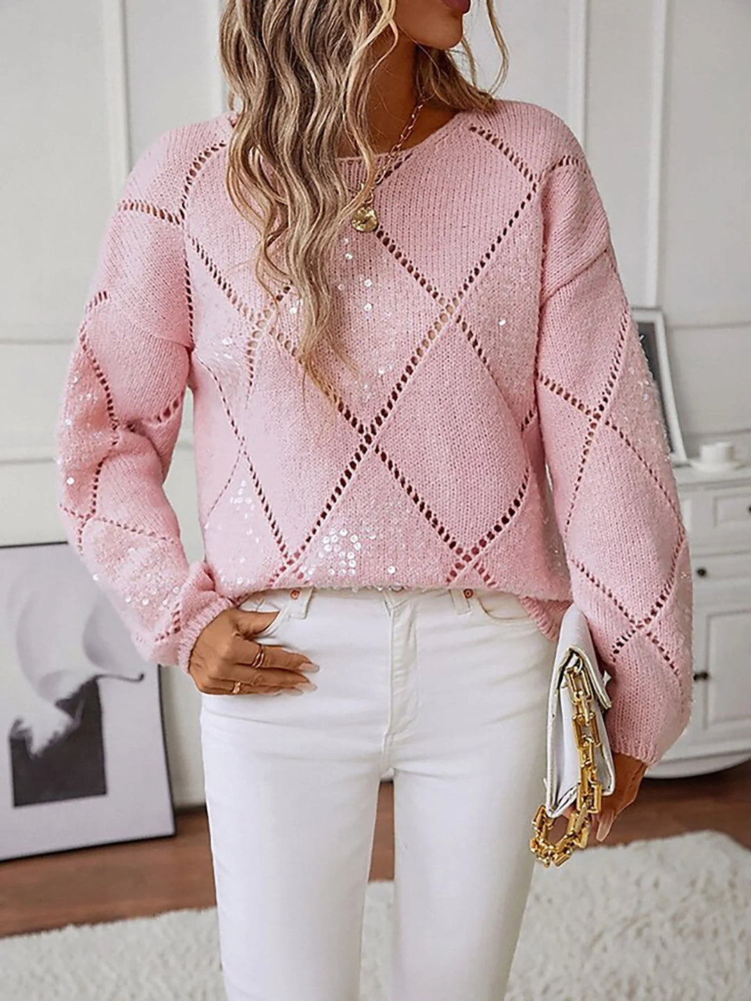 Jackie | Women's Sequin Knit Sweater