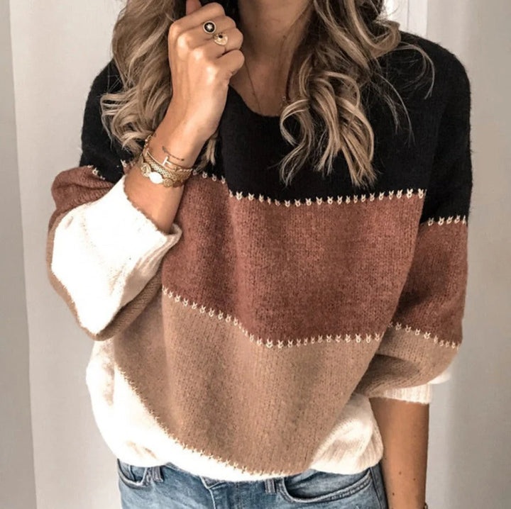 Janet | Women's Colour-Block Knit Sweater