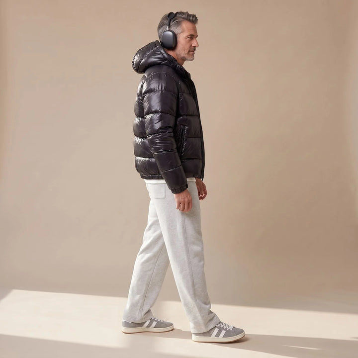 Jasper | Men's Shiny Hooded Lined Puffer Winter Jacket