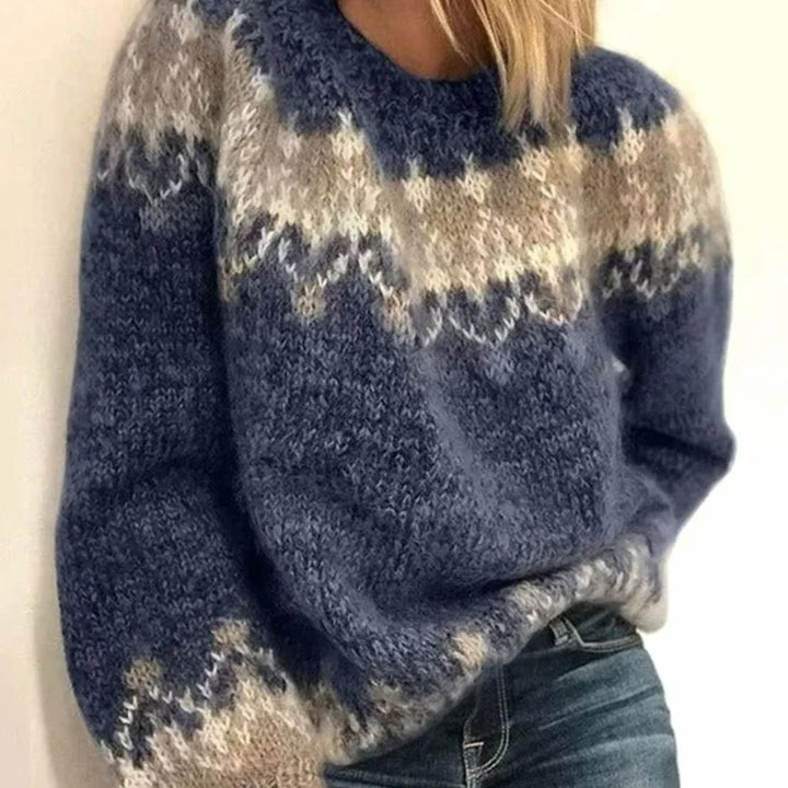 Jeanne | Women's Fair Isle Round-Neck Sweater