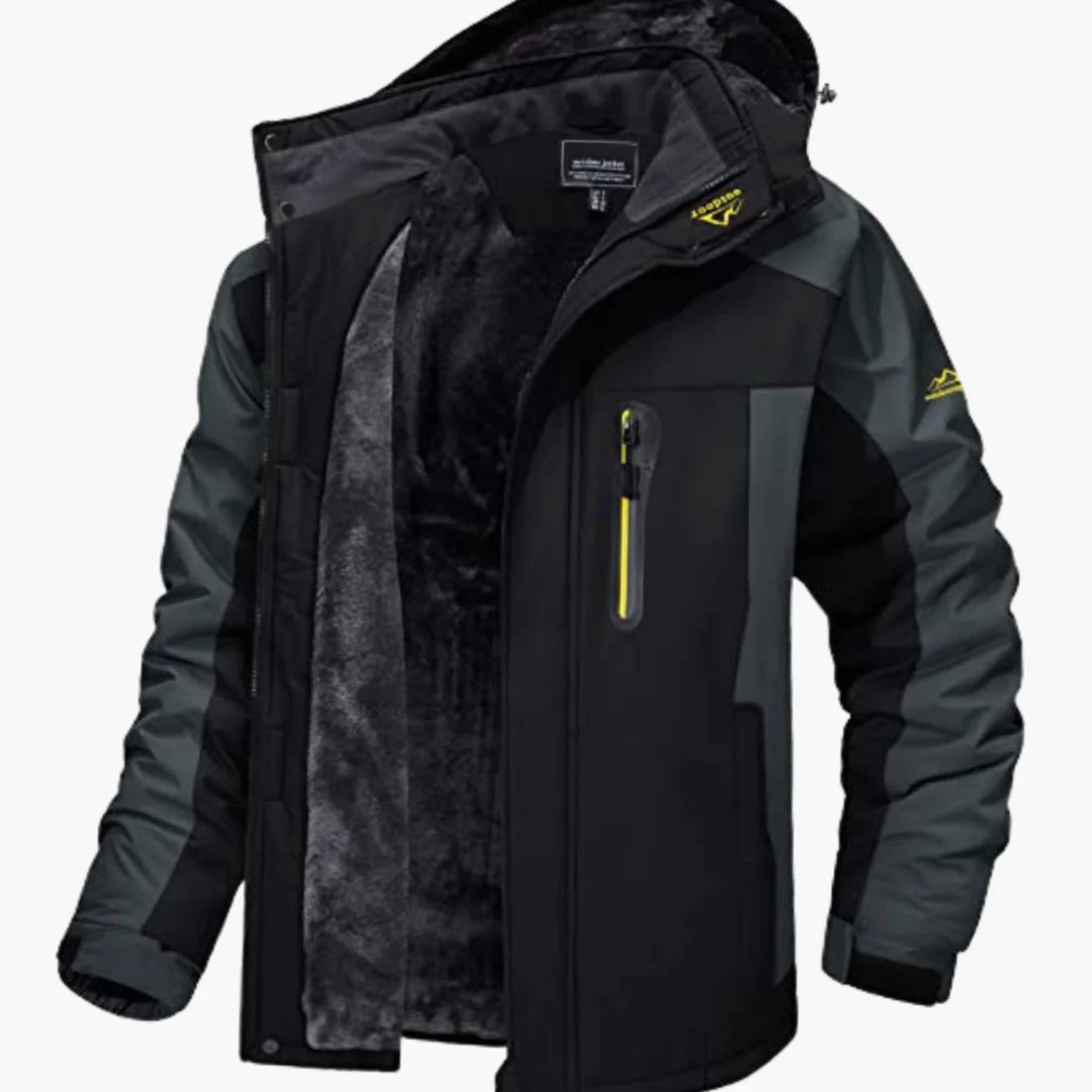 Jeff | Men's Fleece-Lined Hooded Winter Jacket