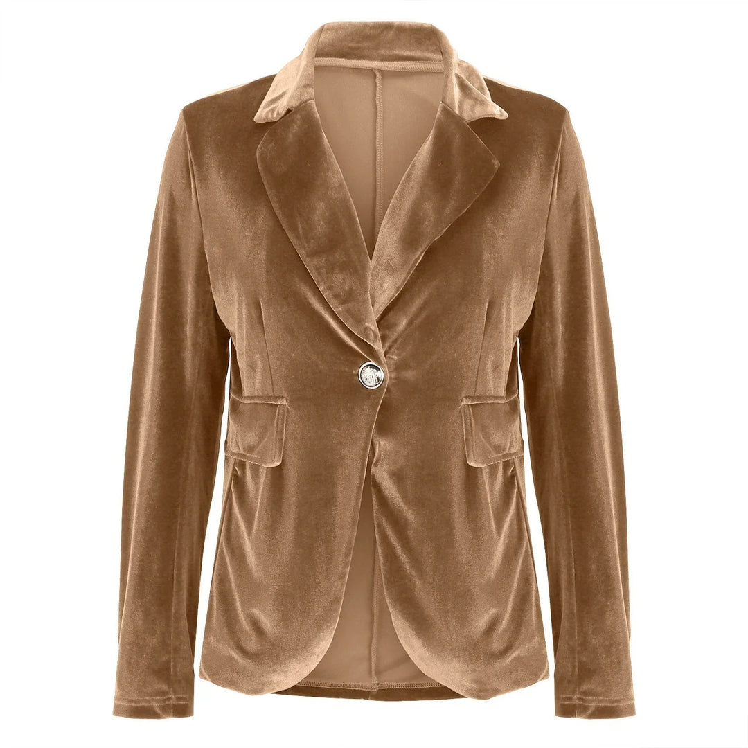 Jemima | Women's Single Button Velvet Blazer
