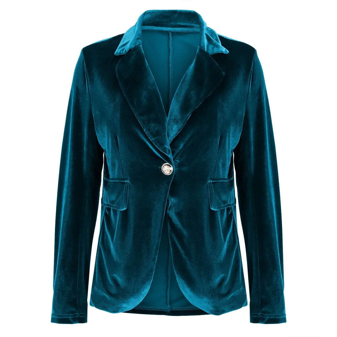 Jemima | Women's Single Button Velvet Blazer