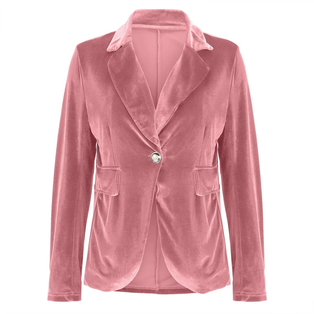 Jemima | Women's Single Button Velvet Blazer