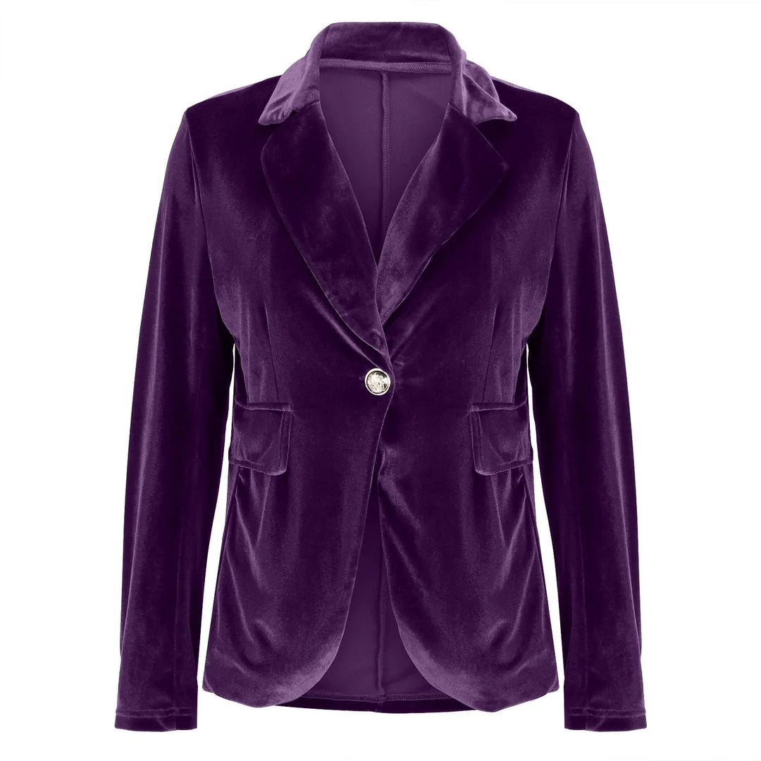 Jemima | Women's Single Button Velvet Blazer