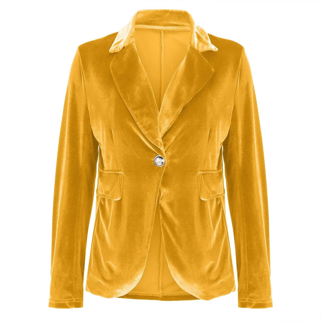 Jemima | Women's Single Button Velvet Blazer