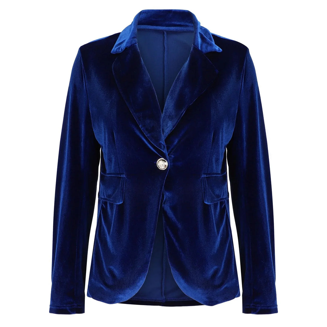 Jemima | Women's Single Button Velvet Blazer