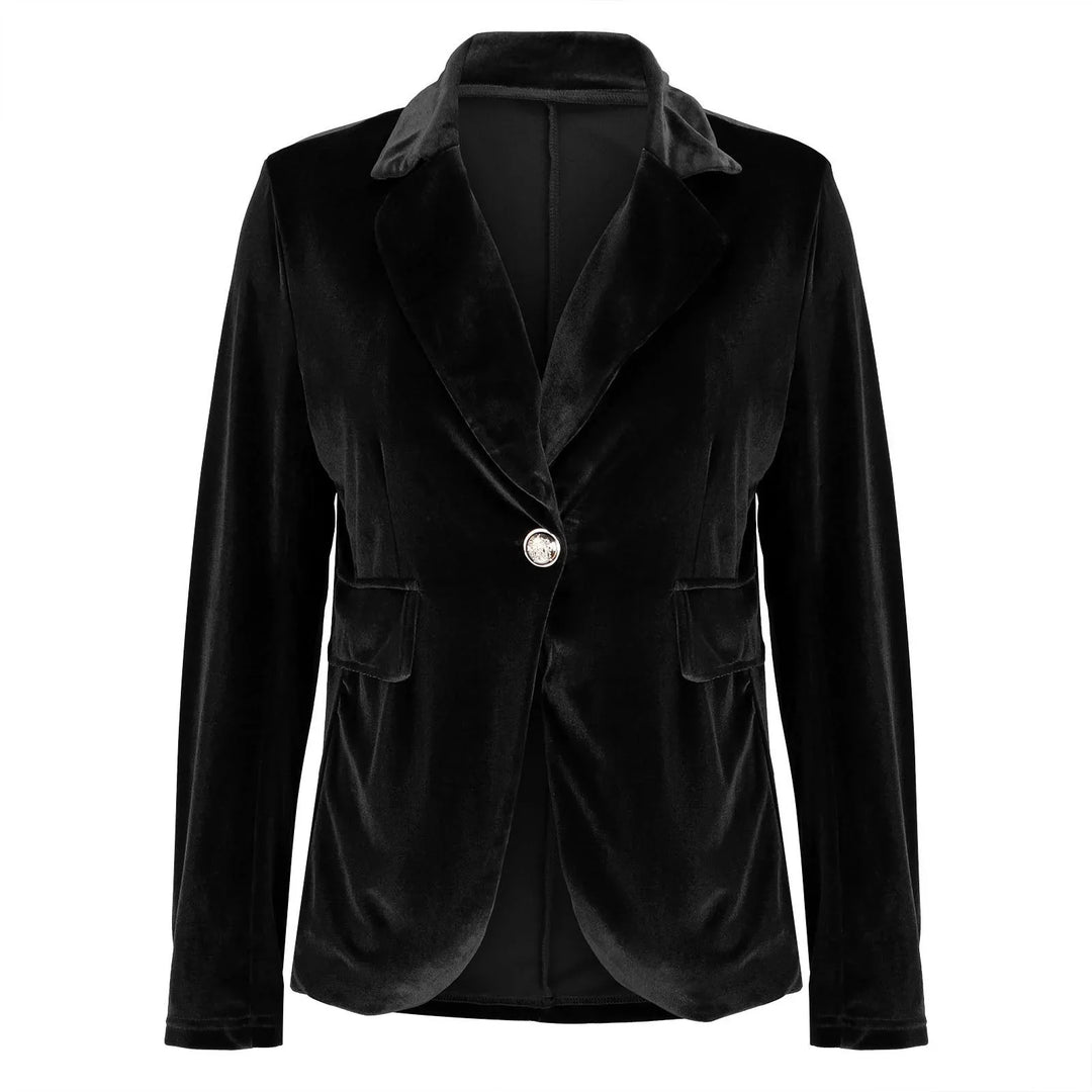 Jemima | Women's Single Button Velvet Blazer