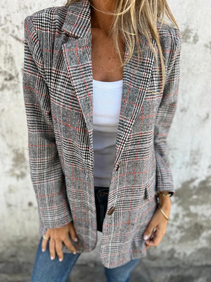 Jenna | Women's Relaxed-Fit Check Blazer