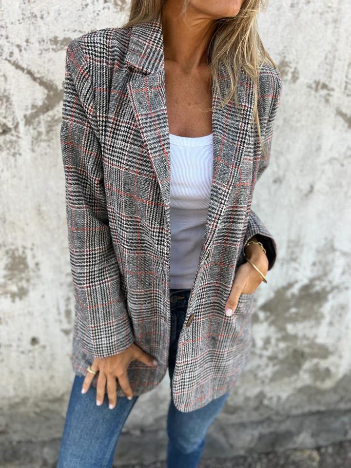 Jenna | Women's Relaxed-Fit Check Blazer