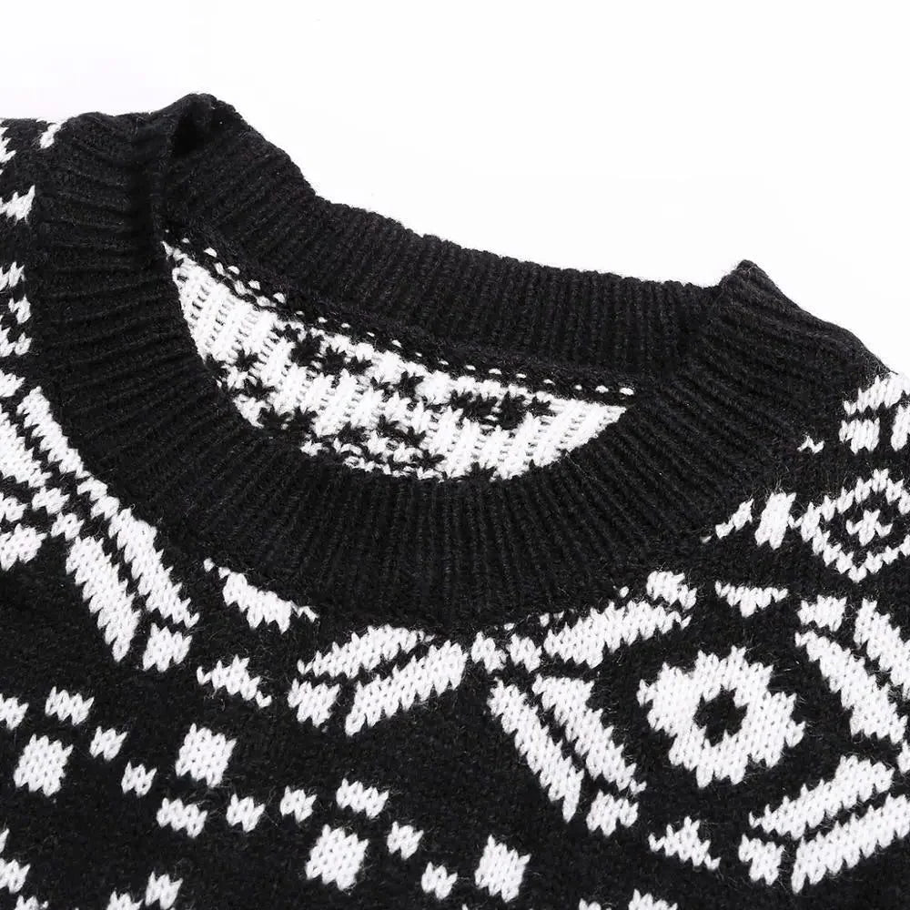 Jenny | Women's Fair Isle Reindeer Mini Jacquard Dress