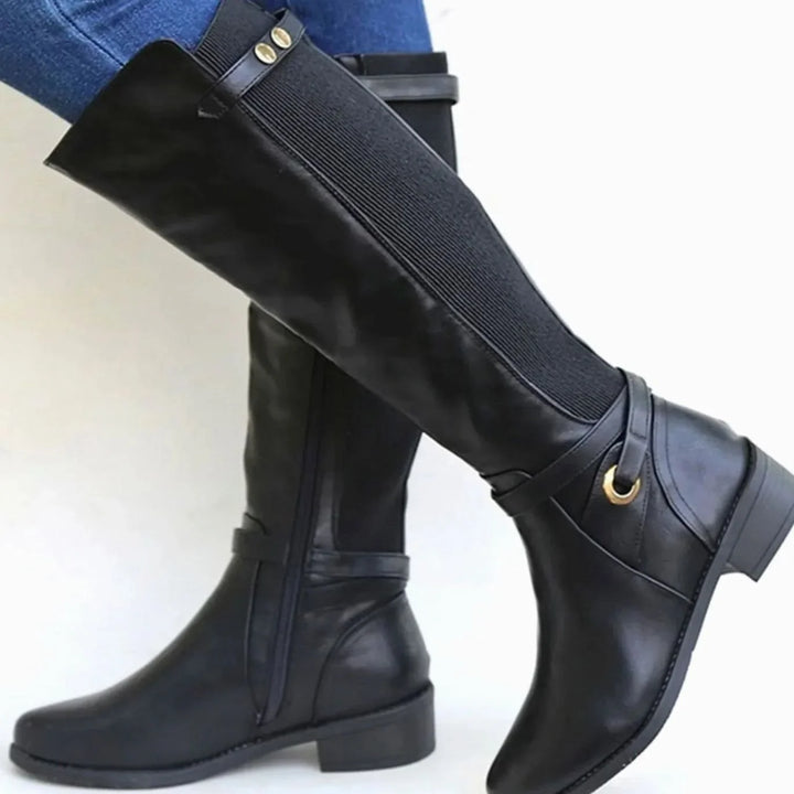 Jess | Women's Knee-High Boots with Elastic Panel