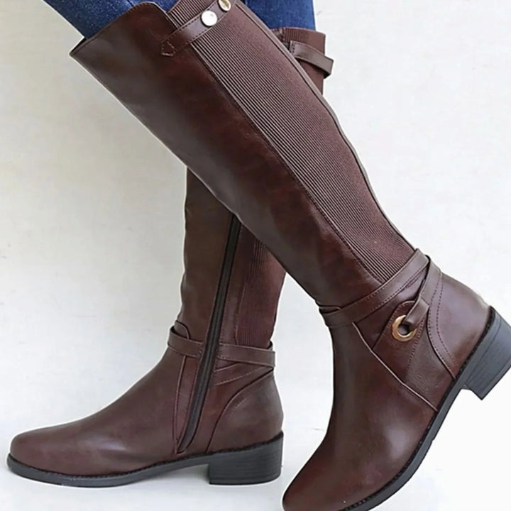 Jess | Women's Knee-High Boots with Elastic Panel