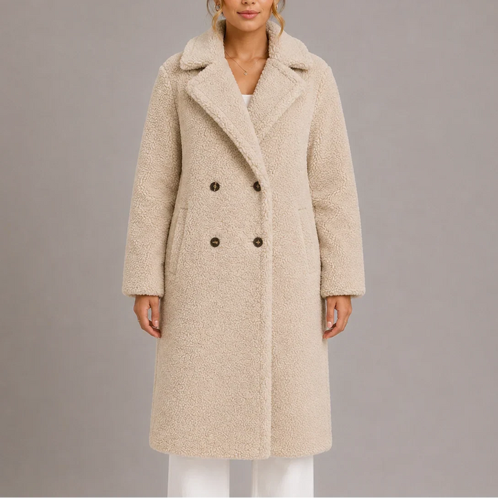 Jessica | Women's Longline Double Breasted Teddy Coat