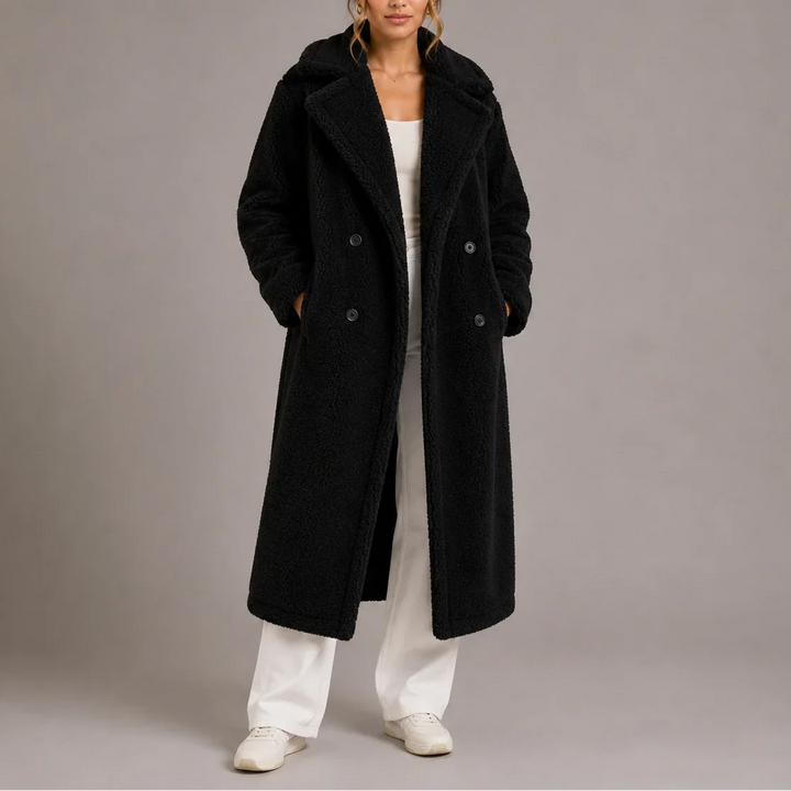 Jessica | Women's Longline Double Breasted Teddy Coat