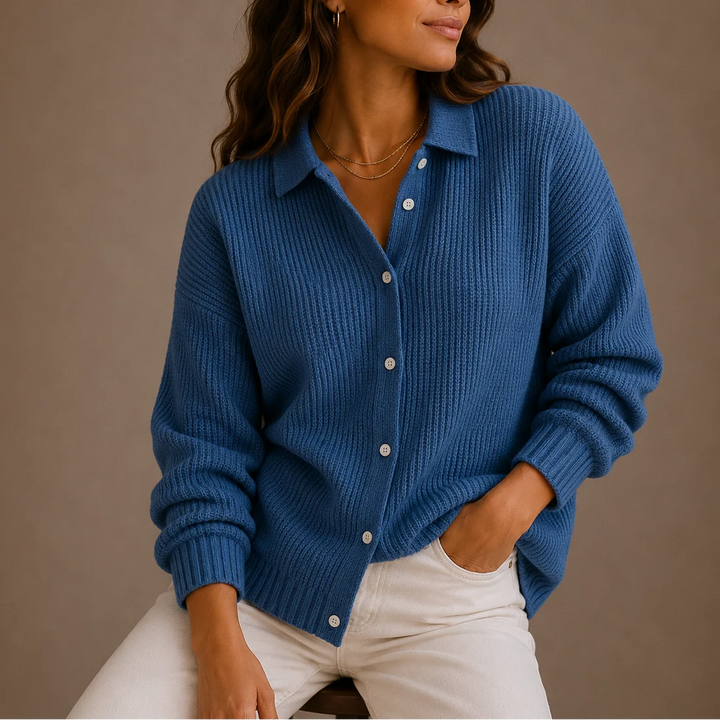 Jessie | Women's Collared Button-Up Cardigan