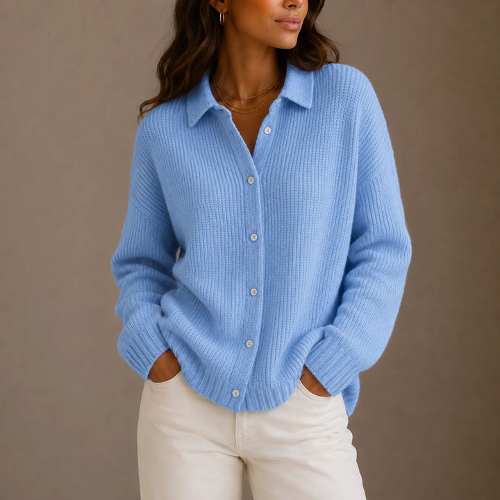 Jessie | Women's Collared Button-Up Cardigan