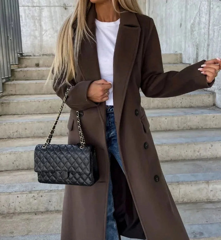 Jing | Women's Longline Double-Breasted Coat