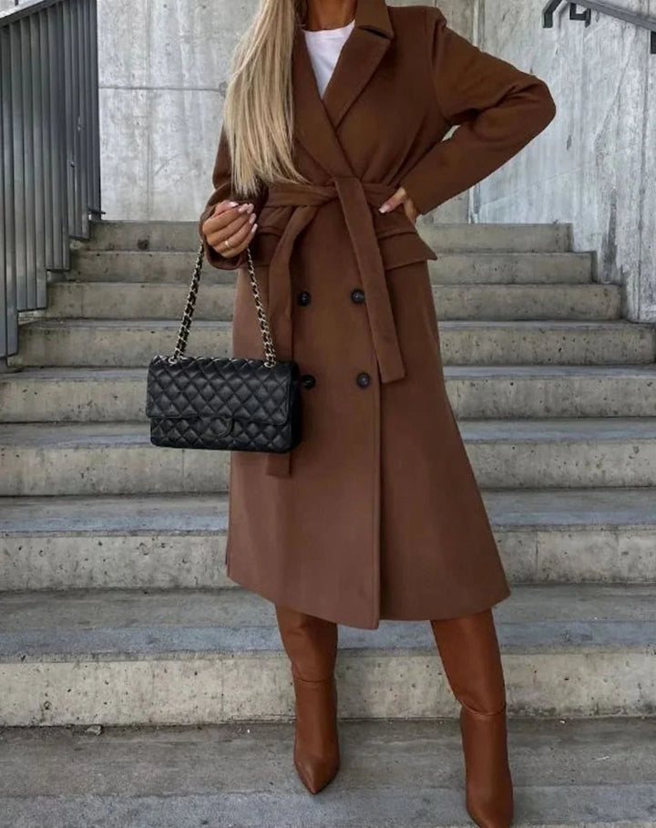 Jing | Women's Longline Double-Breasted Coat