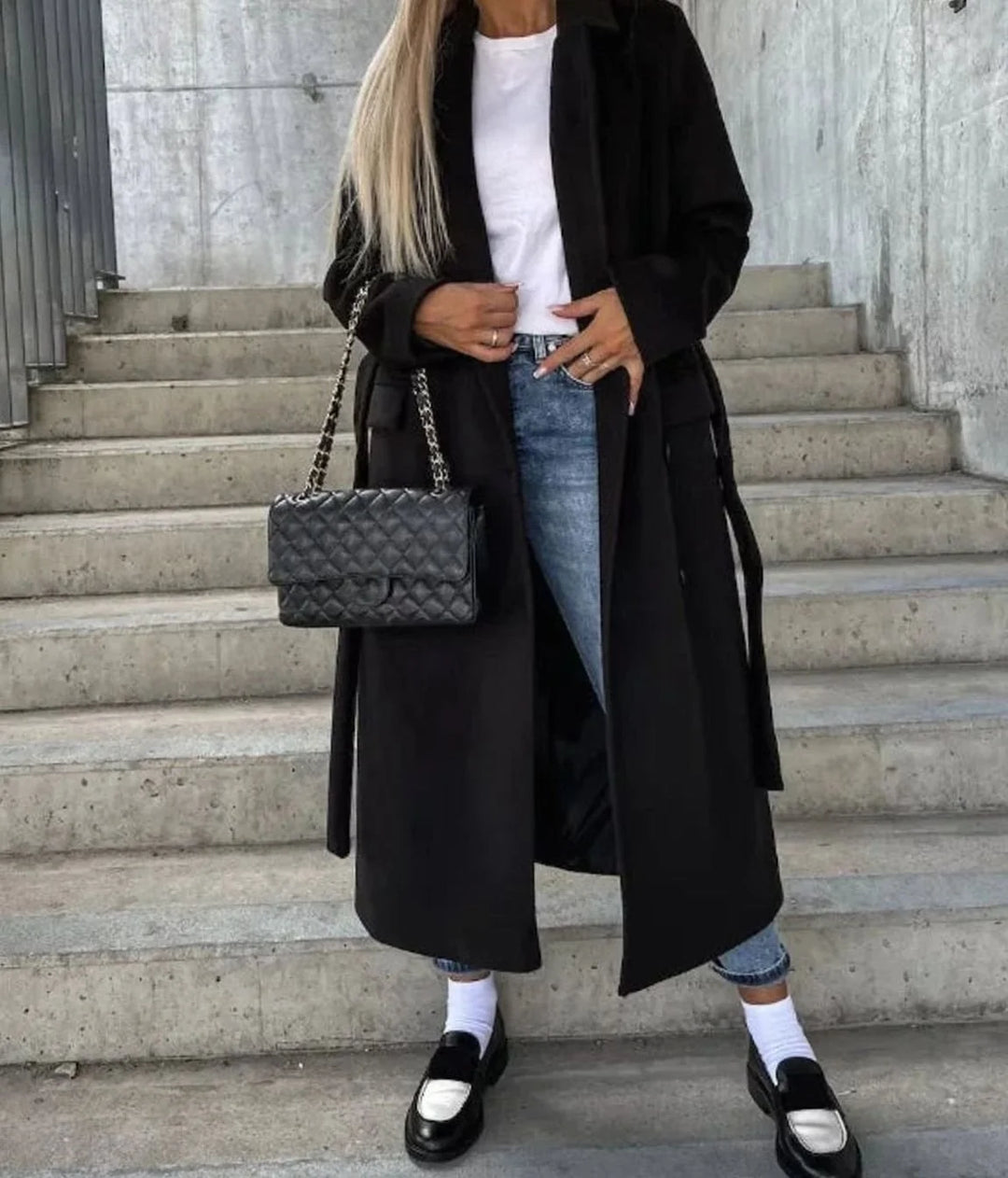 Jing | Women's Longline Double-Breasted Coat