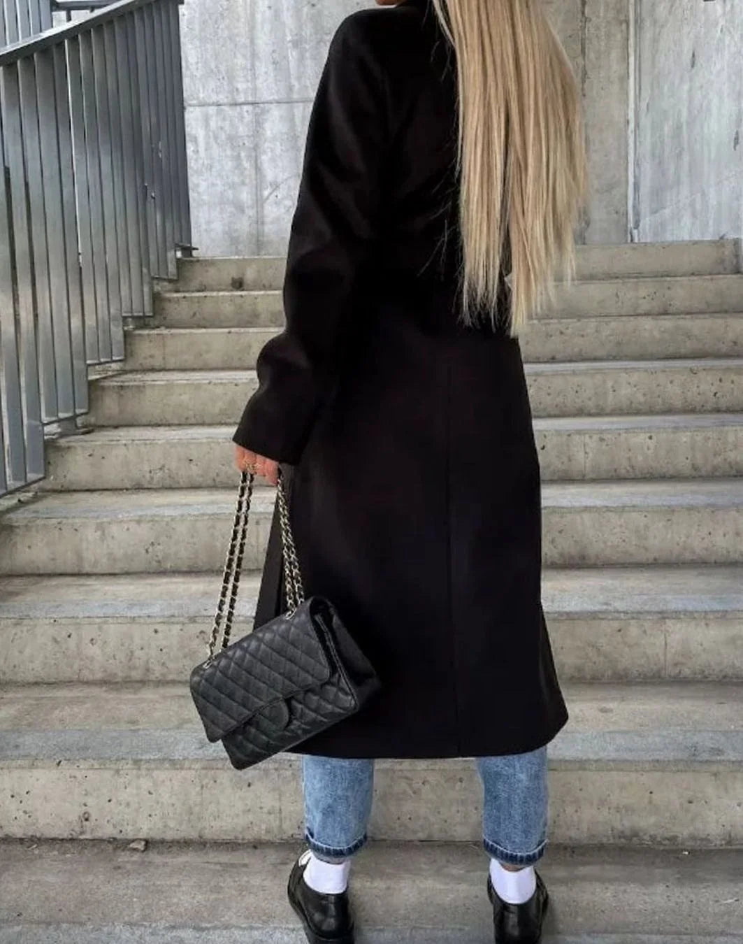 Jing | Women's Longline Double-Breasted Coat