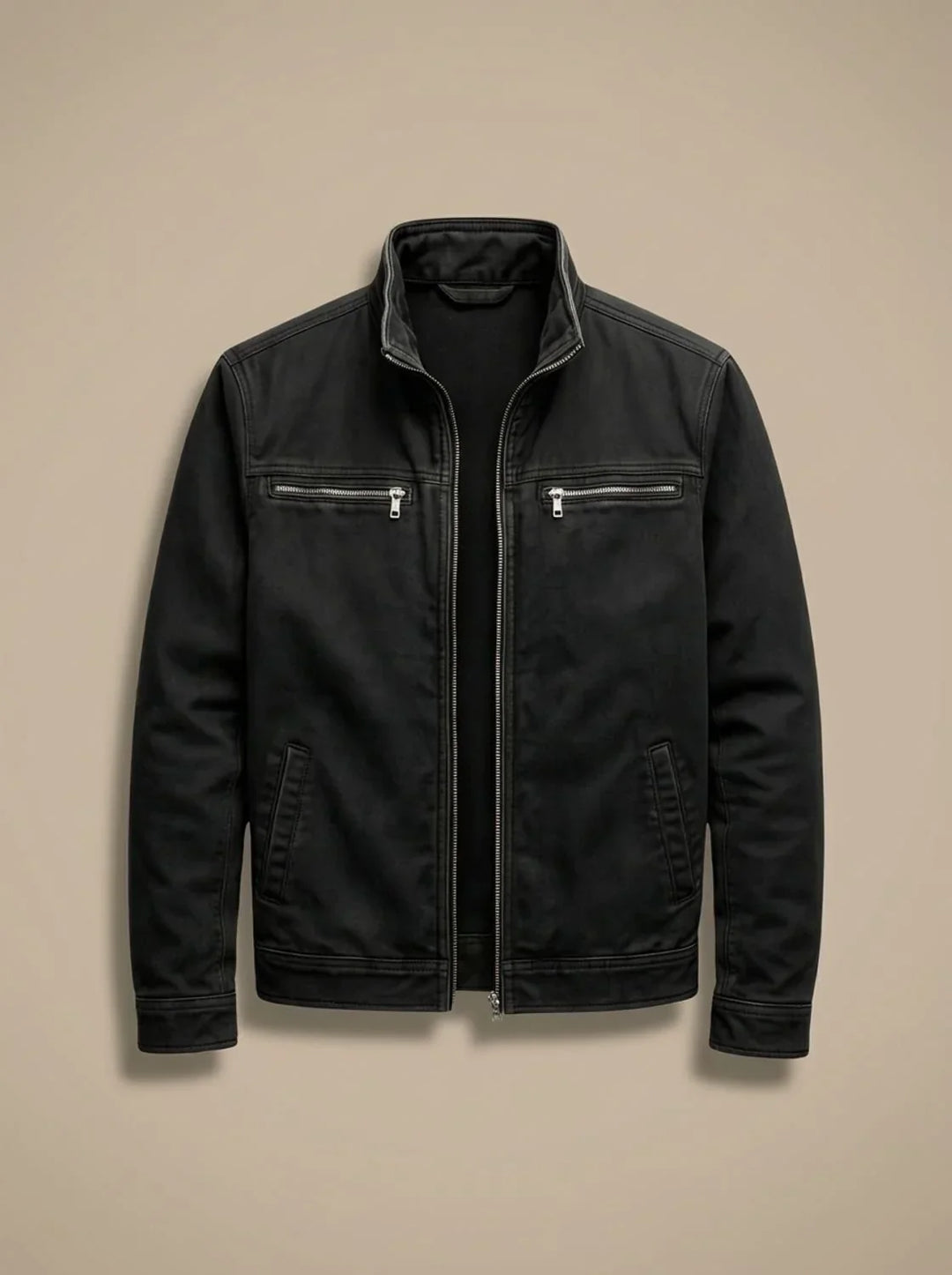 Joel | Men's Stand Collar Multi Pocket Biker Jacket