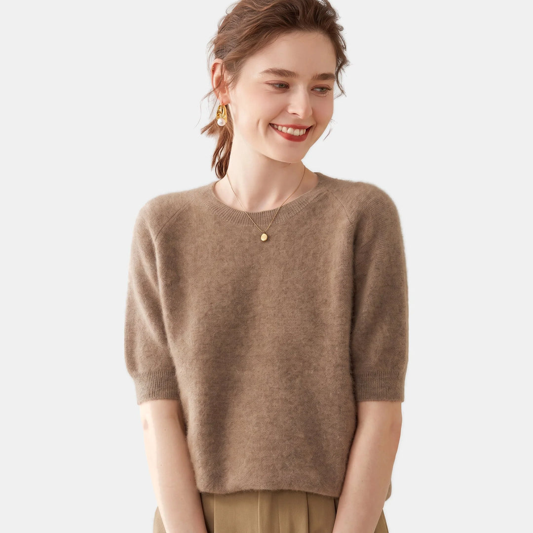 Jolene | Women's Oversized Sweater Round Neck Half Sleeve