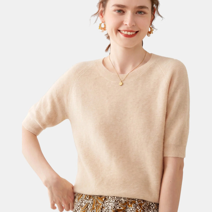 Jolene | Women's Oversized Sweater Round Neck Half Sleeve
