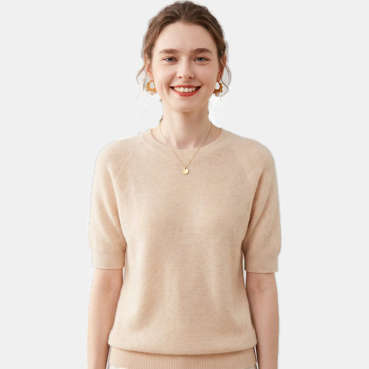 Jolene | Women's Oversized Sweater Round Neck Half Sleeve