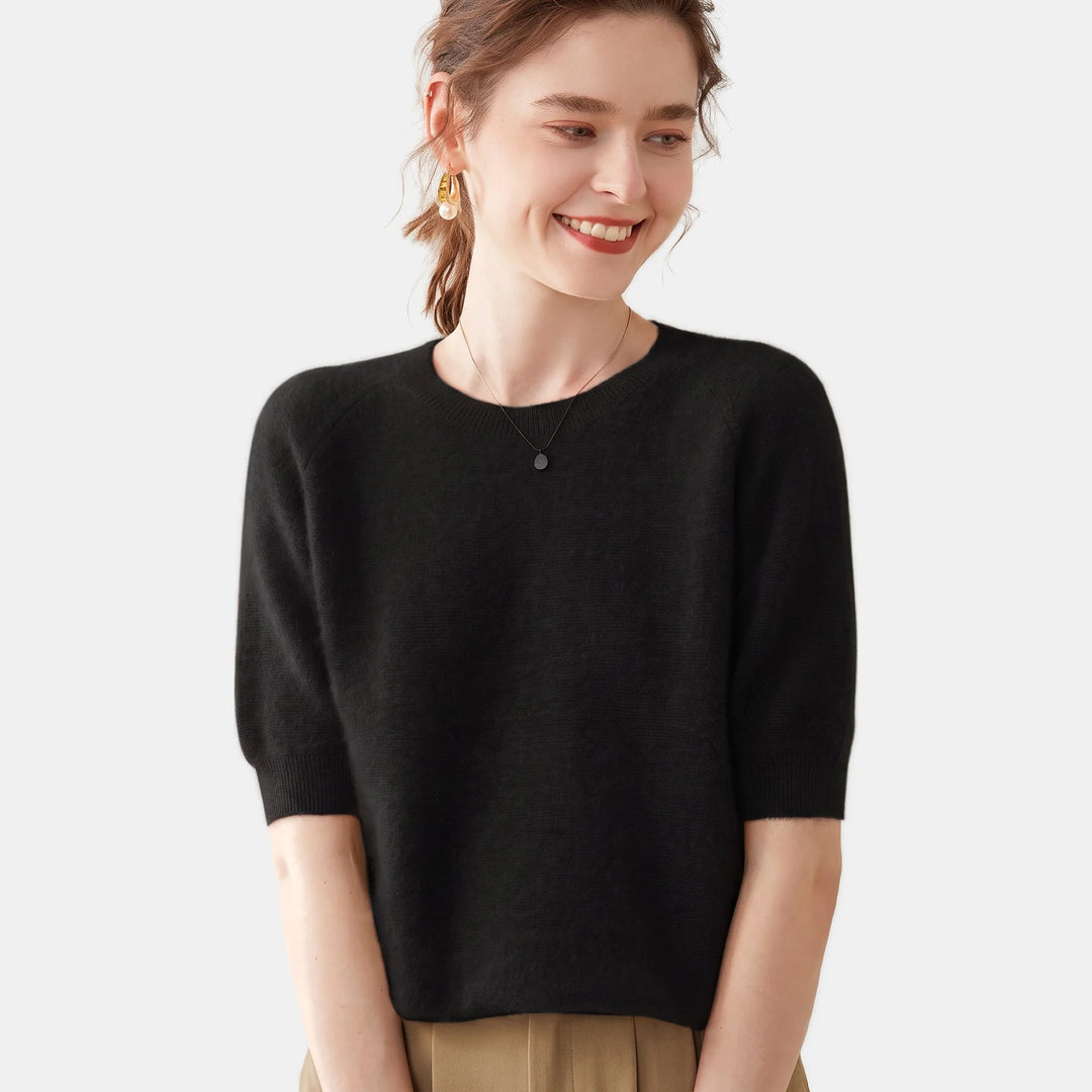 Jolene | Women's Oversized Sweater Round Neck Half Sleeve