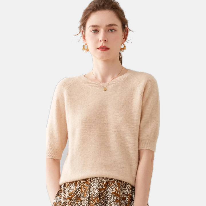 Jolene | Women's Oversized Sweater Round Neck Half Sleeve
