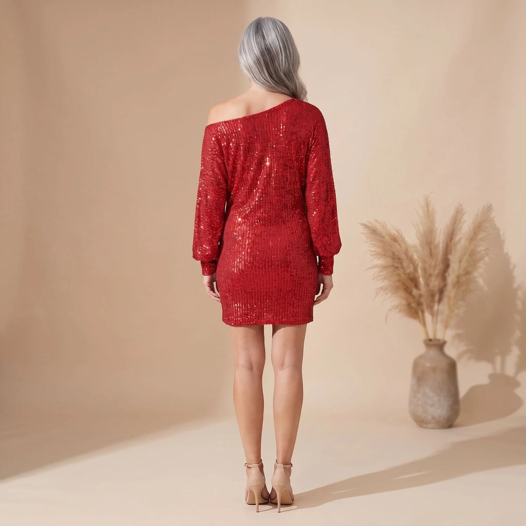 Josephine | Women's Off Shoulder Sequin Mini Dress