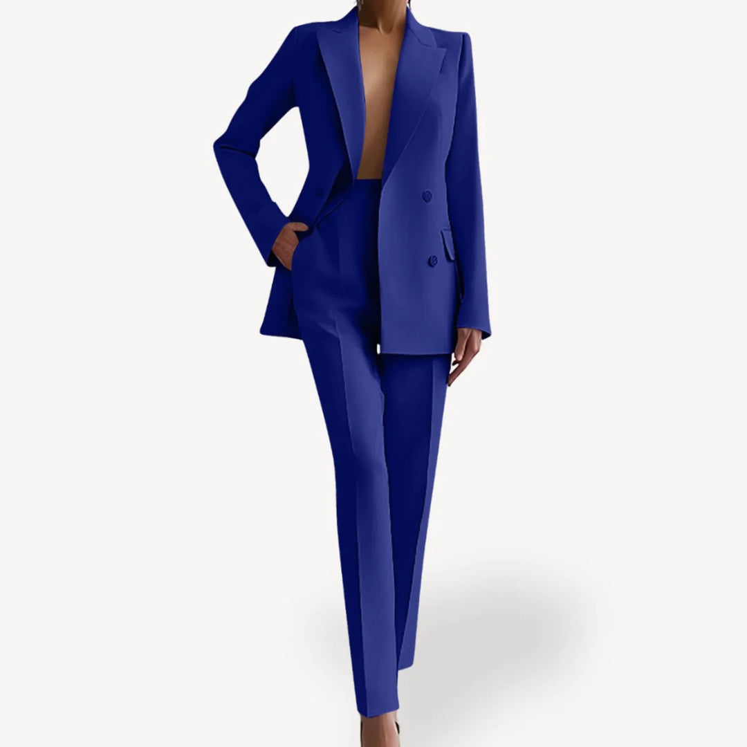 Kassandra | Women's Double-Breasted Blazer Suit Set