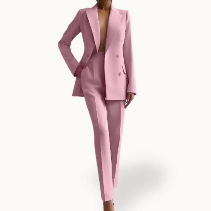 Kassandra | Women's Double-Breasted Blazer Suit Set