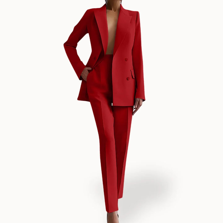 Kassandra | Women's Double-Breasted Blazer Suit Set