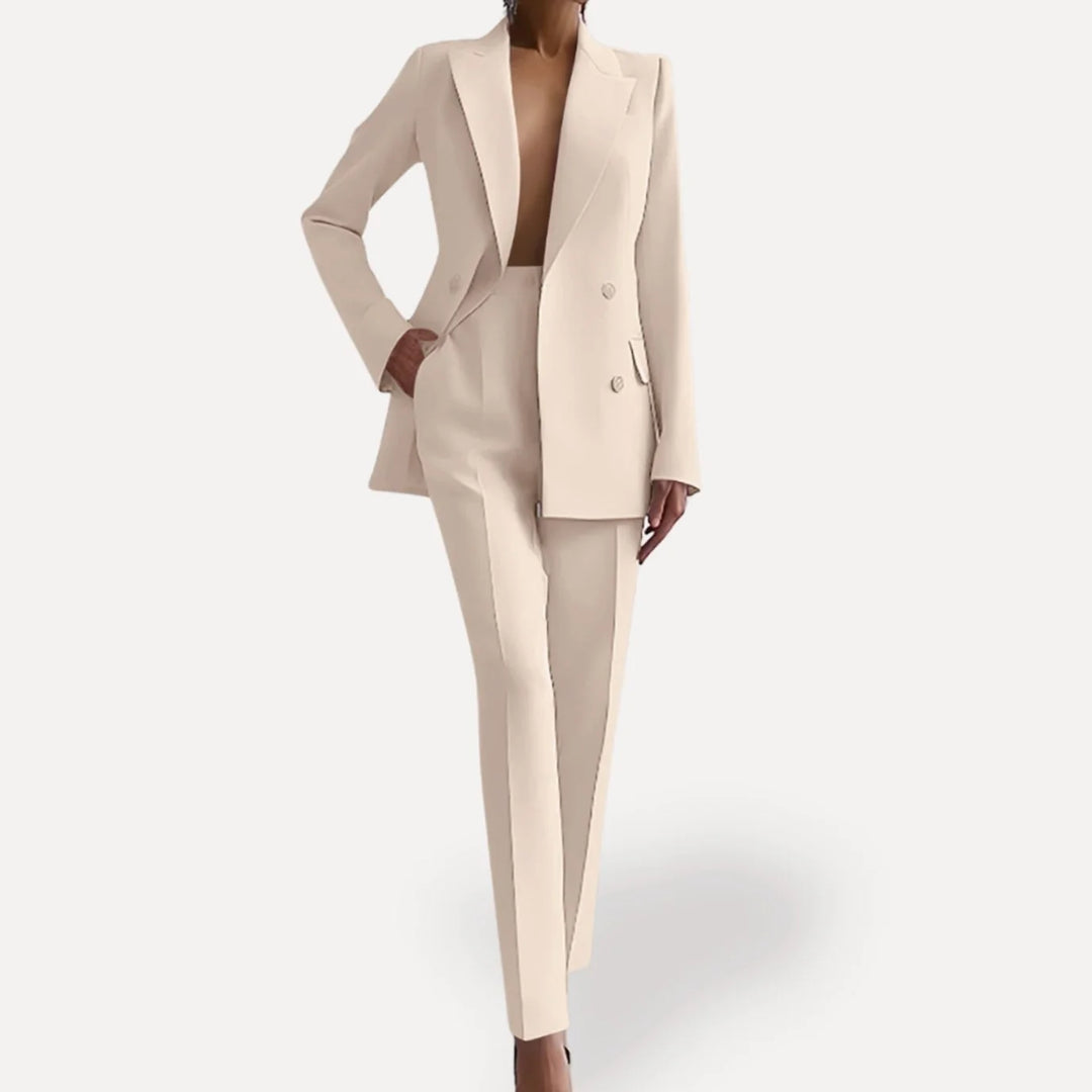 Kassandra | Women's Double-Breasted Blazer Suit Set
