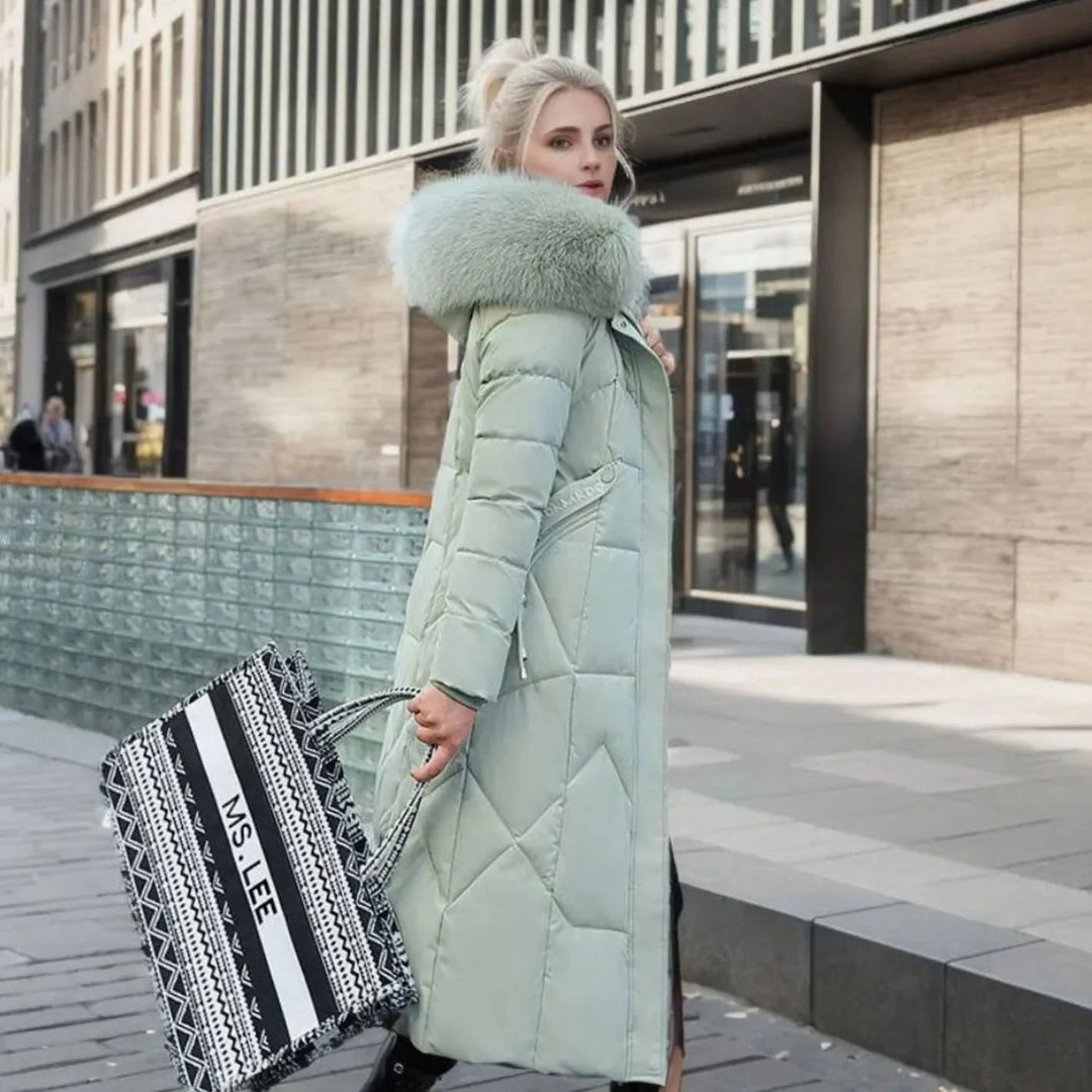 Kathy | Women's Long Hooded Quilted Coat