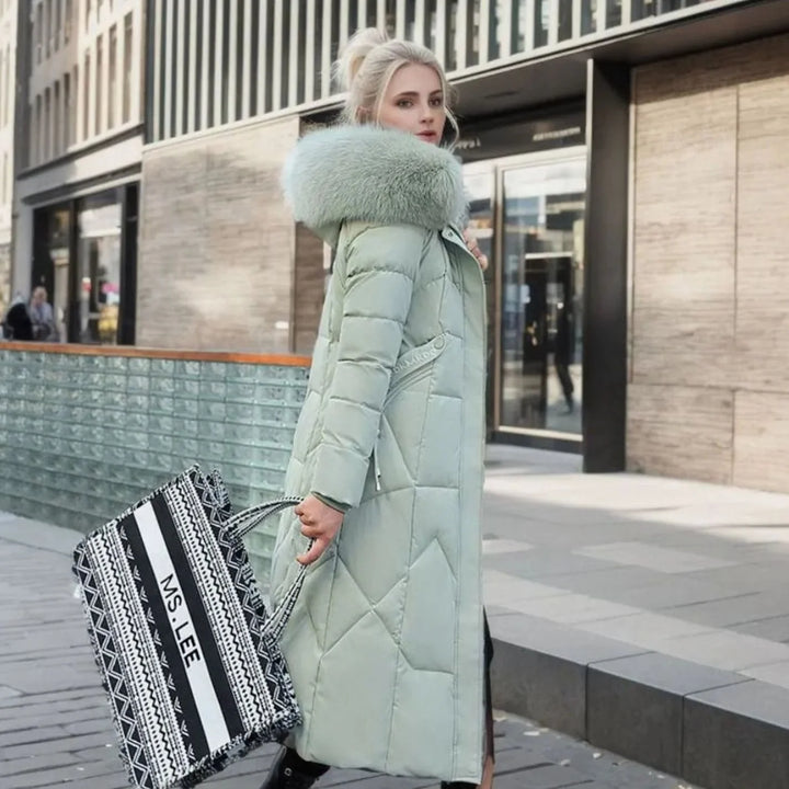 Kathy | Women's Long Hooded Quilted Coat