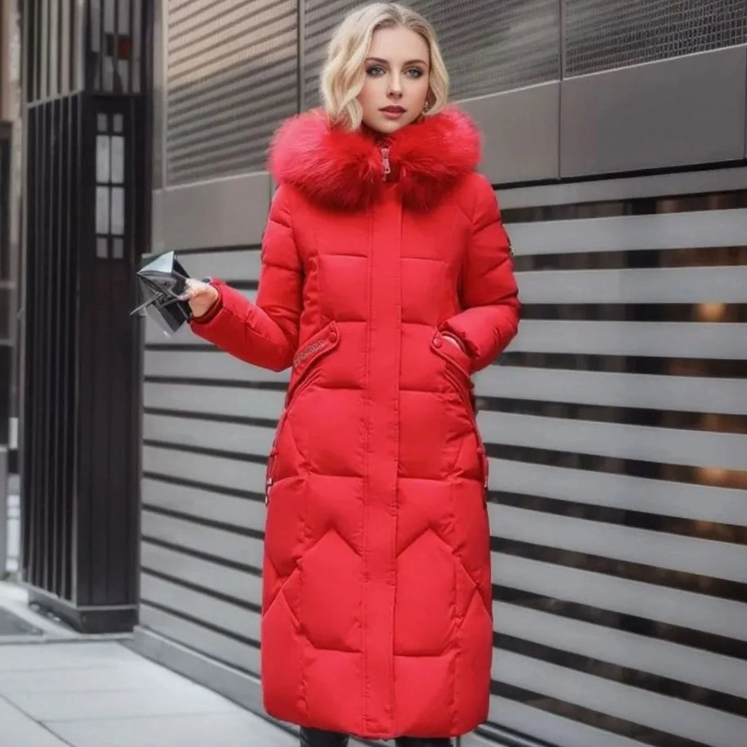 Kathy | Women's Long Hooded Quilted Coat