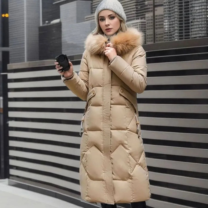 Kathy | Women's Long Hooded Quilted Coat