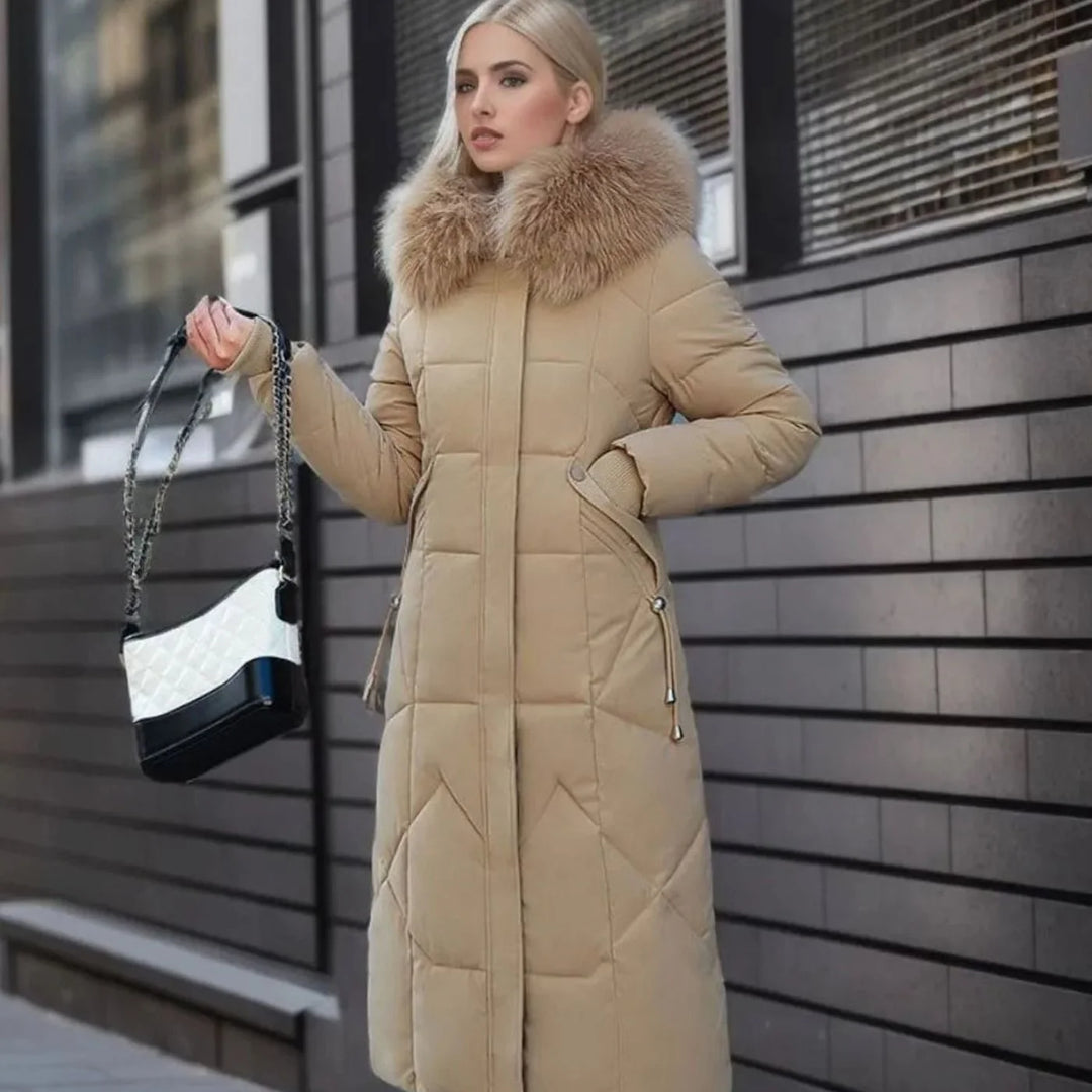 Kathy | Women's Long Hooded Quilted Coat